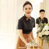 Fast Food Polyester Fabric Classic Traditional Chinese Style Restaurant Waiter Uniform