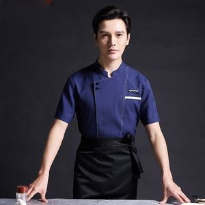 Summer Custom Logo Hotel Workwear Soft Skin Friendly Chef Uniforms Clothing