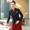 Women Professional Suit Reception Fashion Dress Short Sleeve Manager Hotel Staff Uniform