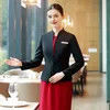 Women Professional Suit Reception Fashion Dress Short Sleeve Manager Hotel Staff Uniform
