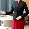 Women Professional Suit Reception Fashion Dress Short Sleeve Manager Hotel Staff Uniform