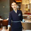 Cotton Chef Kitchen Hotel Clothes Long Sleeve Manager Uniform for Restaurant