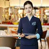 Cotton Chef Kitchen Hotel Clothes Long Sleeve Manager Uniform for Restaurant