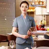Fashion Front Office Reception Fashion Dress Short Sleeve Manager Hotel Staff Uniform