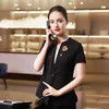 Best Quality White Strip Piping Long Sleeve Manager Hotel Uniform