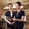 Best Quality White Strip Piping Long Sleeve Manager Hotel Uniform