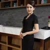 Hotel Bar Clothes Short Sleeve Cotton Chef Kitchen Manager Uniform for Restaurant