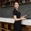 Hotel Bar Clothes Short Sleeve Cotton Chef Kitchen Manager Uniform for Restaurant